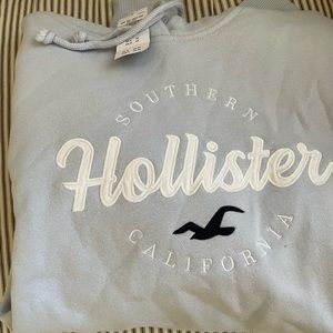 Hollister Hoodie - light periwinkle/blue XL